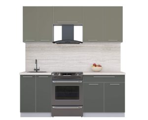 ГОТОВАЯ КУХНЯ ПЛАСТИК 2,0А (КВАРЦЕВЫЙ/ ШТОРМ)