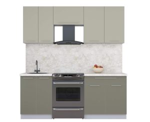 ГОТОВАЯ КУХНЯ ПЛАСТИК 2,0А (ЛАТТЕ/ КВАРЦЕВЫЙ)