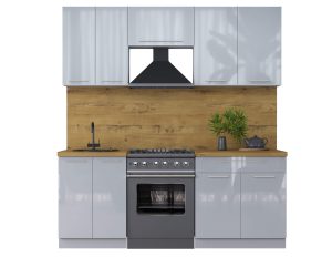 ГОТОВАЯ КУХНЯ ПЛАСТИК 2,0А (ТУМАННЫЙ ГЛЯНЕЦ/ ТУМАННЫЙ ГЛЯНЕЦ)