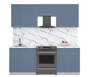 ГОТОВАЯ КУХНЯ ПЛАСТИК 2,1А (АРКТИЧЕСКИЙ/ АРКТИЧЕСКИЙ)