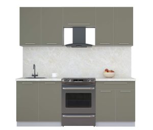 ГОТОВАЯ КУХНЯ ПЛАСТИК 2,1А (КВАРЦЕВЫЙ/ КВАРЦЕВЫЙ)