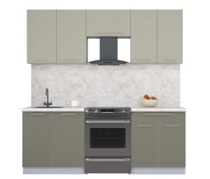 ГОТОВАЯ КУХНЯ ПЛАСТИК 2,1А (ЛАТТЕ/ КВАРЦЕВЫЙ)