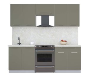 ГОТОВАЯ КУХНЯ ПЛАСТИК 2,2А (КВАРЦЕВЫЙ/ КВАРЦЕВЫЙ)