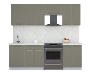 ГОТОВАЯ КУХНЯ ПЛАСТИК 2,3А (КВАРЦЕВЫЙ/ КВАРЦЕВЫЙ)