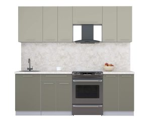 ГОТОВАЯ КУХНЯ ПЛАСТИК 2,3А (ЛАТТЕ/ КВАРЦЕВЫЙ)