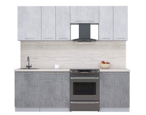 ГОТОВАЯ КУХНЯ ПЛАСТИК 2,3А (ОКСИД СВЕТЛЫЙ/ ОКСИД ТЕМНЫЙ)