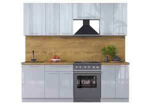 ГОТОВАЯ КУХНЯ ПЛАСТИК 2,3А (ТУМАННЫЙ ГЛЯНЕЦ/ ТУМАННЫЙ ГЛЯНЕЦ)