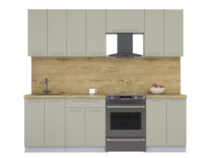 ГОТОВАЯ КУХНЯ ПЛАСТИК 2,4А (ЛАТТЕ/ ЛАТТЕ)