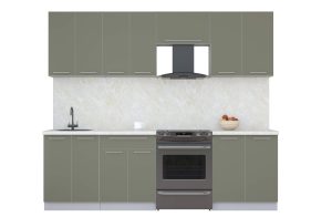 ГОТОВАЯ КУХНЯ ПЛАСТИК 2,5А (КВАРЦЕВЫЙ/ КВАРЦЕВЫЙ)