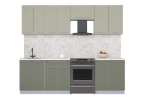 ГОТОВАЯ КУХНЯ ПЛАСТИК 2,5А (ЛАТТЕ/ КВАРЦЕВЫЙ)