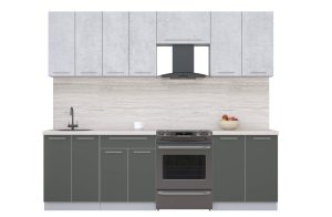 ГОТОВАЯ КУХНЯ ПЛАСТИК 2,5А (ОКСИД СВЕТЛЫЙ/ ШТОРМ)