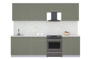 ГОТОВАЯ КУХНЯ ПЛАСТИК 2,7А (КВАРЦЕВЫЙ/ КВАРЦЕВЫЙ)