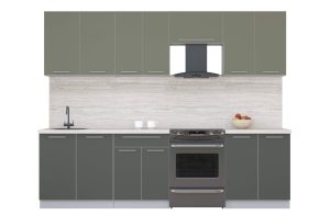 ГОТОВАЯ КУХНЯ ПЛАСТИК 2,7А (КВАРЦЕВЫЙ/ ШТОРМ)