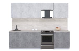 ГОТОВАЯ КУХНЯ ПЛАСТИК 2,6А (ОКСИД СВЕТЛЫЙ/ ОКСИД ТЕМНЫЙ)