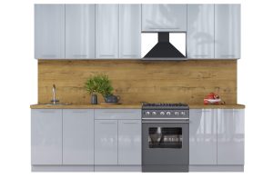 ГОТОВАЯ КУХНЯ ПЛАСТИК 2,6А (ТУМАННЫЙ ГЛЯНЕЦ/ ТУМАННЫЙ ГЛЯНЕЦ)