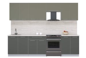 ГОТОВАЯ КУХНЯ ПЛАСТИК 2,8А (КВАРЦЕВЫЙ/ ШТОРМ)