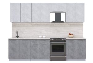 ГОТОВАЯ КУХНЯ ПЛАСТИК 2,8А (ОКСИД СВЕТЛЫЙ/ ОКСИД ТЕМНЫЙ)