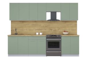 ГОТОВАЯ КУХНЯ ПЛАСТИК 2,8А (ПОЛЫНЬ/ ПОЛЫНЬ)