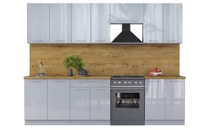 ГОТОВАЯ КУХНЯ ПЛАСТИК 2,8А (ТУМАННЫЙ ГЛЯНЕЦ/ ТУМАННЫЙ ГЛЯНЕЦ)