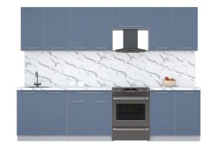 ГОТОВАЯ КУХНЯ ПЛАСТИК 2,9А (АРКТИЧЕСКИЙ/ АРКТИЧЕСКИЙ)