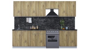 ГОТОВАЯ КУХНЯ ПЛАСТИК 2,9А (ДУБ ЭПОКСИД/ ДУБ ЭПОКСИД)