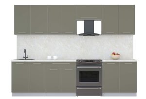 ГОТОВАЯ КУХНЯ ПЛАСТИК 2,9А (КВАРЦЕВЫЙ/ КВАРЦЕВЫЙ)