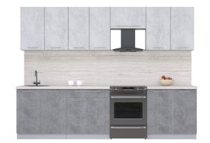 ГОТОВАЯ КУХНЯ ПЛАСТИК 2,9А (ОКСИД СВЕТЛЫЙ/ ОКСИД ТЕМНЫЙ)