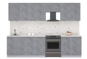 ГОТОВАЯ КУХНЯ ПЛАСТИК 2,9А (ОКСИД ТЕМНЫЙ/ ОКСИД ТЕМНЫЙ)