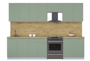 ГОТОВАЯ КУХНЯ ПЛАСТИК 2,9А (ПОЛЫНЬ/ ПОЛЫНЬ)