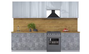 ГОТОВАЯ КУХНЯ ПЛАСТИК 2,9А (ТУМАННЫЙ ГЛЯНЕЦ/ МРАМОР)