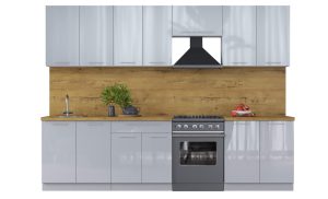 ГОТОВАЯ КУХНЯ ПЛАСТИК 2,9А (ТУМАННЫЙ ГЛЯНЕЦ/ ТУМАННЫЙ ГЛЯНЕЦ)