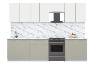 ГОТОВАЯ КУХНЯ ПЛАСТИК 2,9А (ЗЕФИРНЫЙ/ ЛАТТЕ)