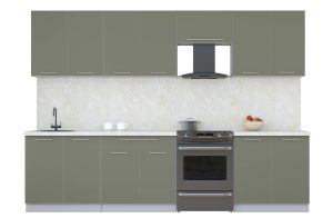 ГОТОВАЯ КУХНЯ ПЛАСТИК 3,0А (КВАРЦЕВЫЙ/ КВАРЦЕВЫЙ)