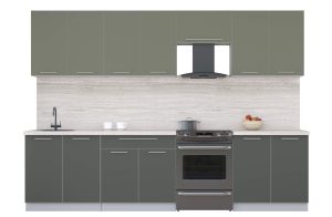 ГОТОВАЯ КУХНЯ ПЛАСТИК 3,0А (КВАРЦЕВЫЙ/ ШТОРМ)