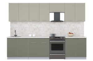 ГОТОВАЯ КУХНЯ ПЛАСТИК 3,0А (ЛАТТЕ/ КВАРЦЕВЫЙ)