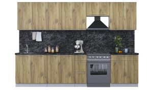 ГОТОВАЯ КУХНЯ ПЛАСТИК 3,1А (ДУБ ЭПОКСИД/ ДУБ ЭПОКСИД)