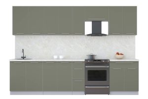 ГОТОВАЯ КУХНЯ ПЛАСТИК 3,1А (КВАРЦЕВЫЙ/ КВАРЦЕВЫЙ)