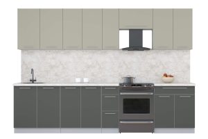 ГОТОВАЯ КУХНЯ ПЛАСТИК 3,1А (ЛАТТЕ/ ШТОРМ)