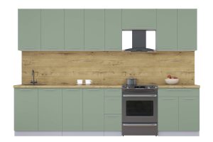 ГОТОВАЯ КУХНЯ ПЛАСТИК 3,1А (ПОЛЫНЬ/ ПОЛЫНЬ)