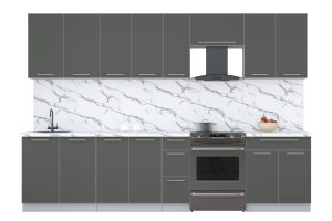 ГОТОВАЯ КУХНЯ ПЛАСТИК 3,1А (ШТОРМ/ ШТОРМ)