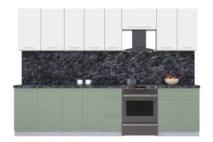 ГОТОВАЯ КУХНЯ ПЛАСТИК 3,1А (ЗЕФИРНЫЙ/ ПОЛЫНЬ)