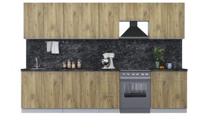 ГОТОВАЯ КУХНЯ ПЛАСТИК 3,2А (ДУБ ЭПОКСИД/ ДУБ ЭПОКСИД)