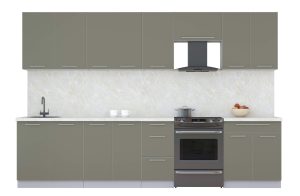 ГОТОВАЯ КУХНЯ ПЛАСТИК 3,2А (КВАРЦЕВЫЙ/ КВАРЦЕВЫЙ)