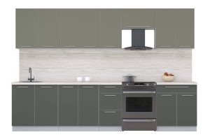 ГОТОВАЯ КУХНЯ ПЛАСТИК 3,2А (КВАРЦЕВЫЙ/ ШТОРМ)