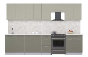 ГОТОВАЯ КУХНЯ ПЛАСТИК 3,2А (ЛАТТЕ/ КВАРЦЕВЫЙ)