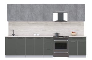 ГОТОВАЯ КУХНЯ ПЛАСТИК 3,2А (ОКСИД ТЕМНЫЙ/ ШТОРМ)