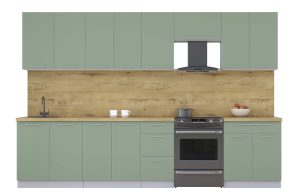 ГОТОВАЯ КУХНЯ ПЛАСТИК 3,2А (ПОЛЫНЬ/ ПОЛЫНЬ)