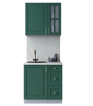 ГОТОВАЯ КУХНЯ ШАТО SOFT-TOUCH 0,8А (ИЗУМРУД/ ИЗУМРУД)