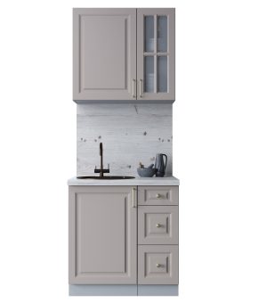 ГОТОВАЯ КУХНЯ ШАТО SOFT-TOUCH 0,8А (ЛУНА/ ЛУНА)