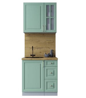 ГОТОВАЯ КУХНЯ ШАТО SOFT-TOUCH 0,8А (МЯТА/ МЯТА)